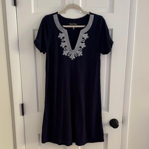 Lilly Pulitzer Navy Dress with Silver Detailing